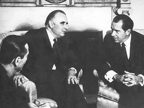 Georges Pompidou et Richard Nixon, 24 février 1970